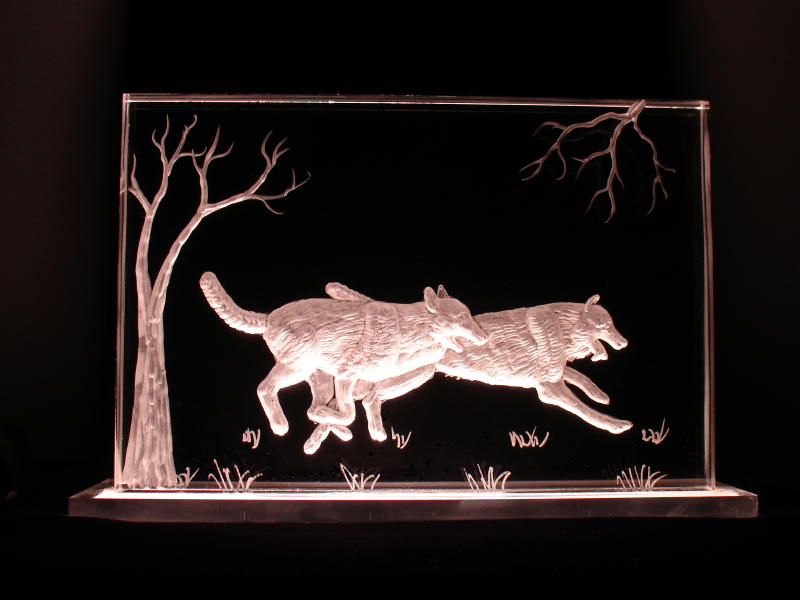 8x8 Running Wolves - $88
