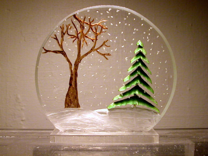 LC Snow Scene with Color - $35