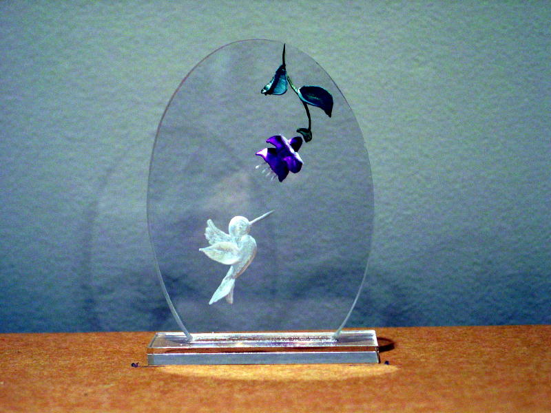 MO Fuschia & Hummingbirds - $23