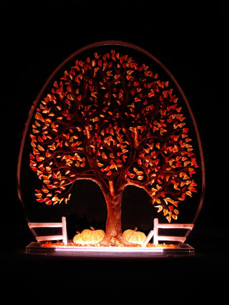 XGLO Fall Tree with Pumpkins - $65